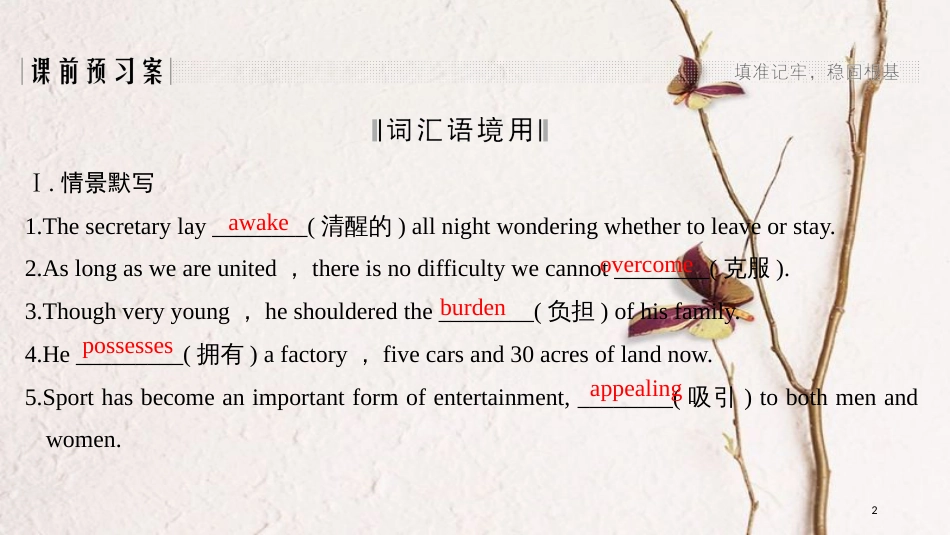 2019版高考英语一轮复习 第一部分 Module 2 Fantasy Literature课件 外研版选修6(1)_第2页