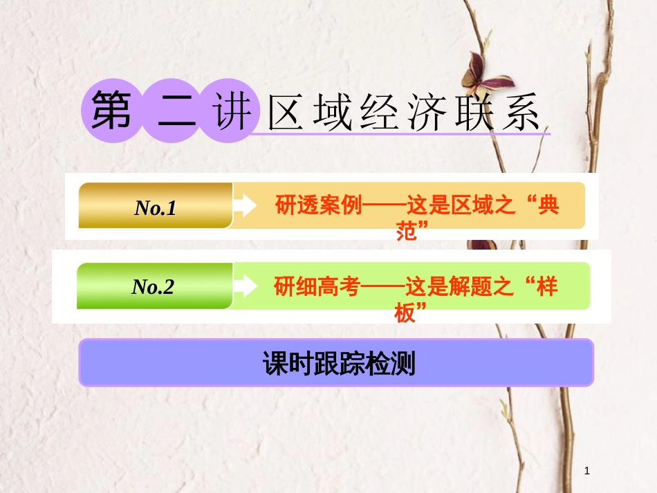 2019版高考地理大一轮复习 第三部分 第二章 区域可持续发展 第二讲 区域经济联系课件 湘教版_第1页