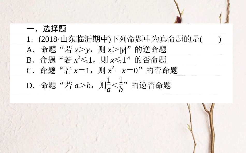 （全国通用）2019版高考数学 全程训练计划 天天练02课件 理_第2页