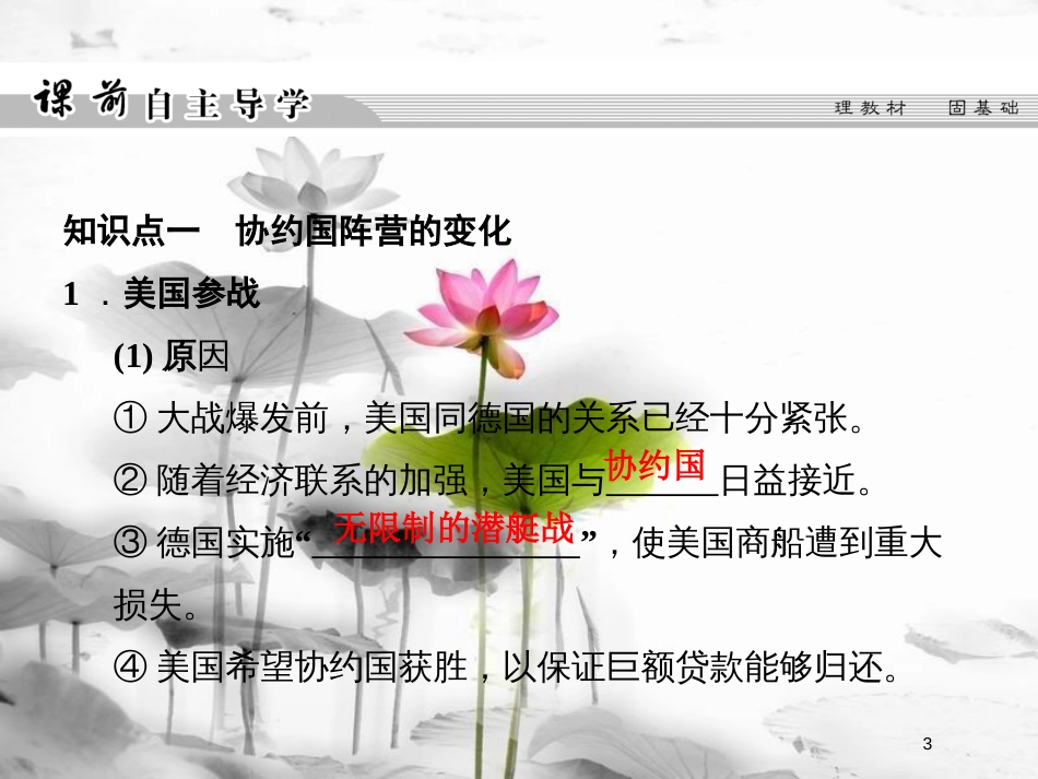 高中历史 第一单元 第一次世界大战 1-3 同盟国集团的瓦解课件 新人教版选修3_第3页