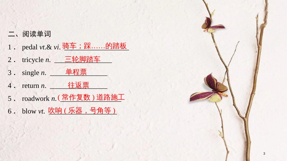 2019版高考英语大一轮复习 第一部分 Module 2 Traffic Jam课件 外研版必修4(1)_第3页