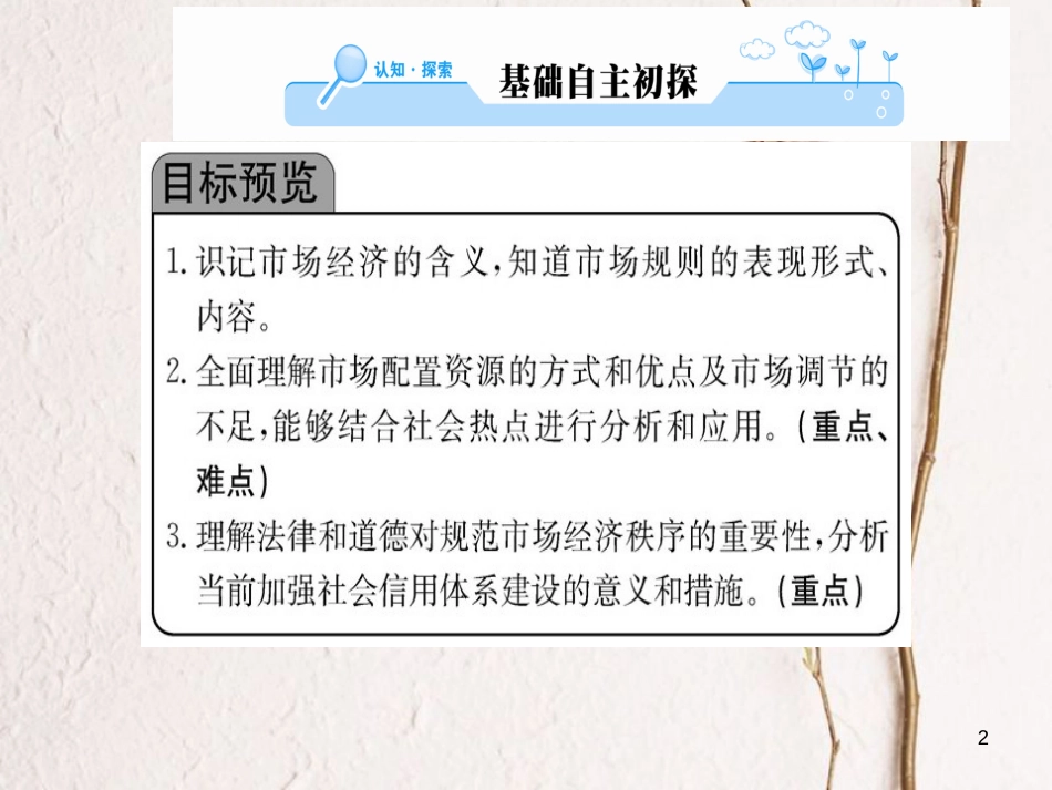 高中政治 第四单元 发展社会主义市场经济 第九课 走进社会主义市场经济 第一框 市场配置资源课件 新人教版必修1_第2页