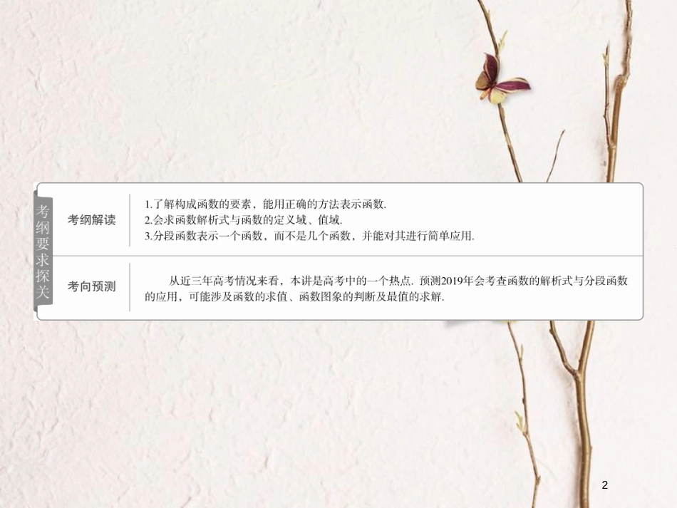 2019版高考数学一轮复习 第2章 函数、导数及其应用 2.1 函数及其表示课件 文_第2页