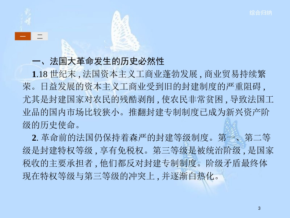 高中历史 第五单元 法国民主力量与专制势力的斗争单元整合课件 新人教版选修2_第3页