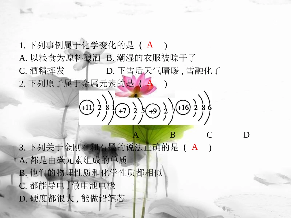 届中考化学复习 第三模块 考前冲刺3课件 （新版）新人教版_第2页