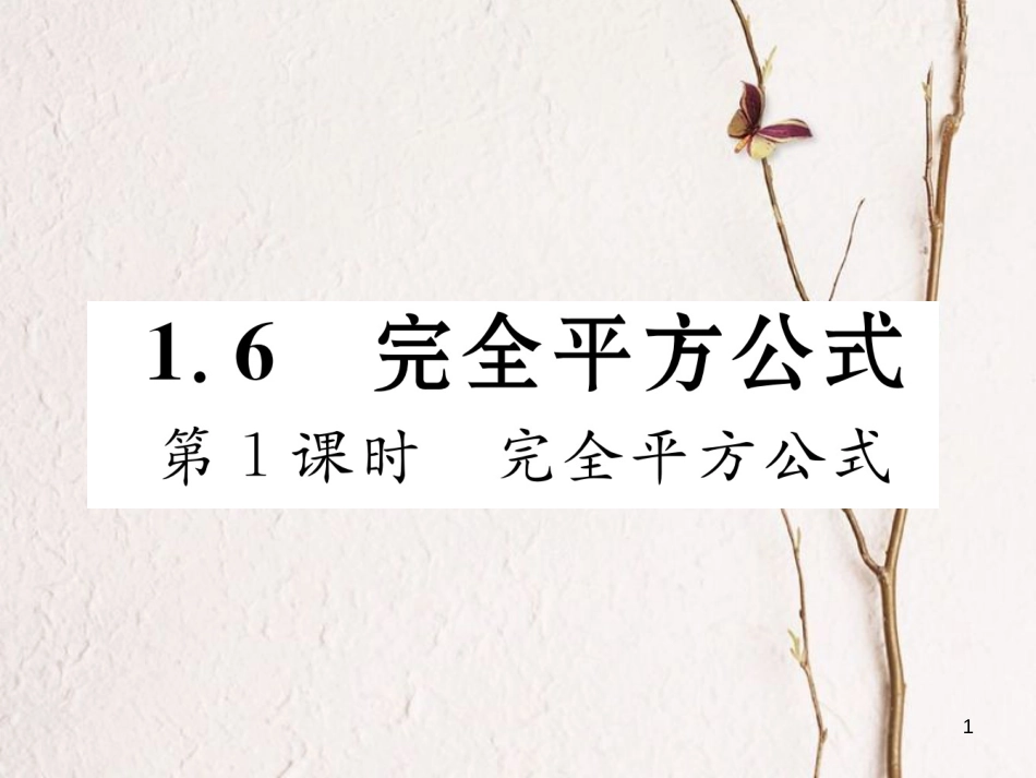 七年级数学下册 1.6 完全平方公式 第1课时 完全平方公式课件 （新版）北师大版_第1页