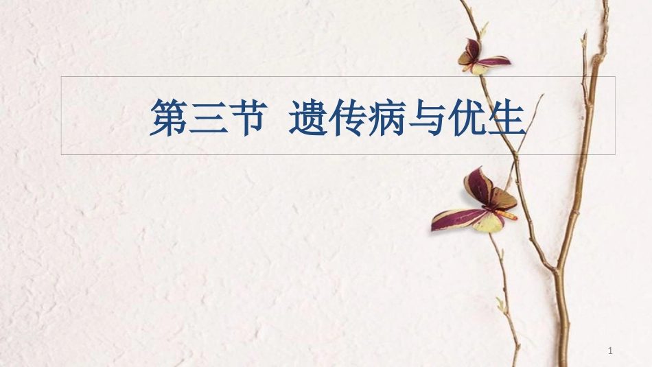 八年级生物下册 6.2.3 遗传病与优生异课件 （新版）冀教版_第1页