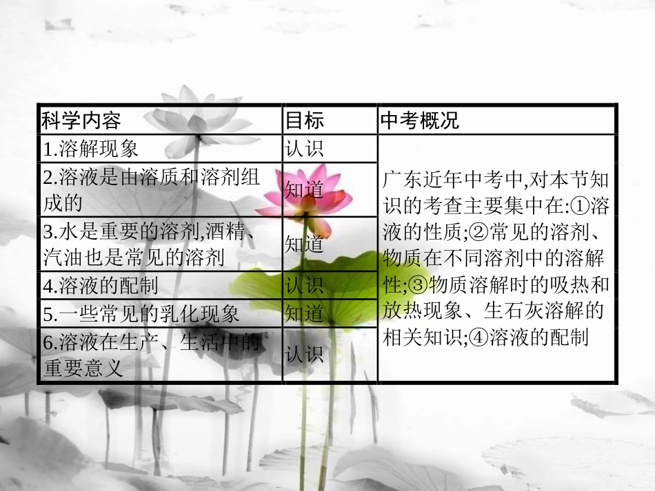 届中考化学复习 第一模块 分类复习 3.3 溶液课件 （新版）新人教版_第2页