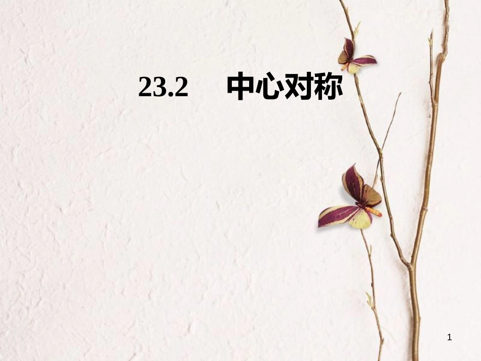 陕西省安康市石泉县池河镇九年级数学上册 23.2 中心对称课件 （新版）新人教版_第1页