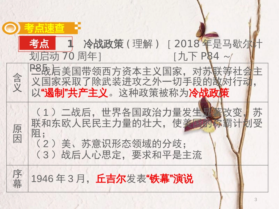 湖南省中考历史总复习模块六世界现代史第七单元战后世界格局的演变课件新人教版_第3页