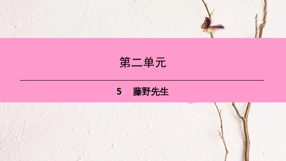 八年级语文上册 第二单元 5 藤野先生课件 新人教版[共34页]_第1页