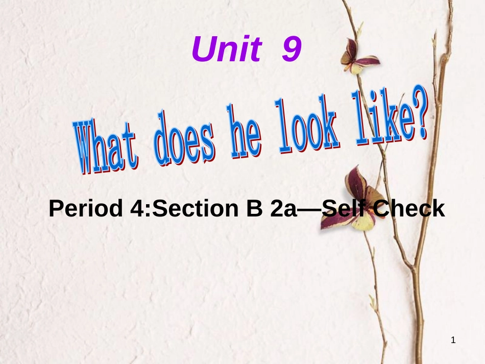 七年级英语下册 Unit 9 What does he look like Period 4教学课件 （新版）人教新目标版_第1页