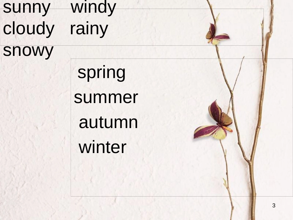 五年级英语下册 unit 5 what’s the weather like today pb课件 陕旅版_第3页