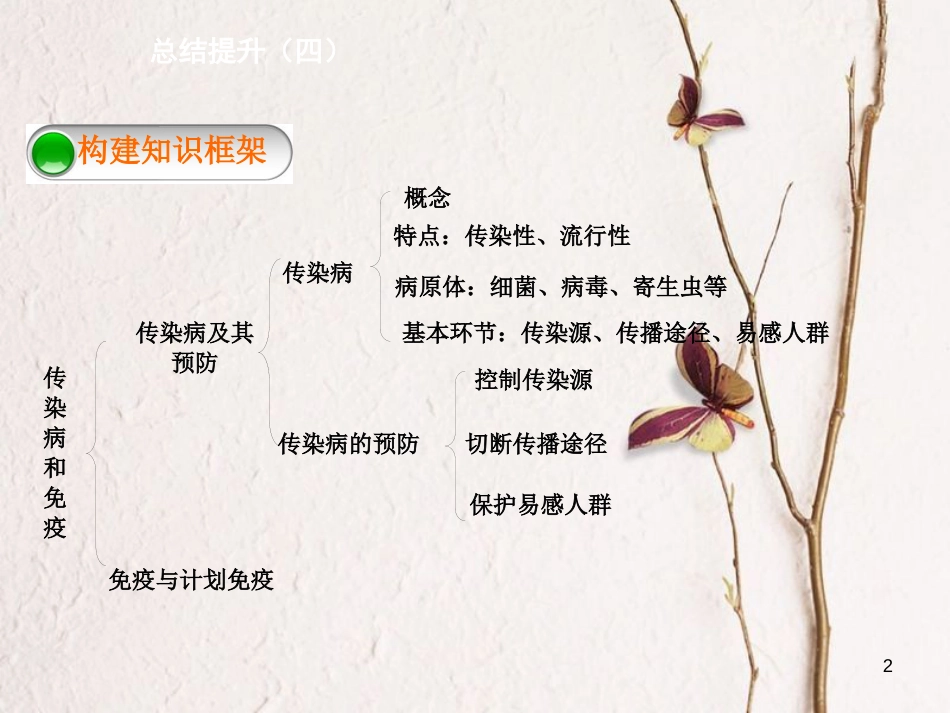 八年级生物下册 第八单元 第一章 传染病和免疫总结提升(四)课件 （新版）新人教版_第2页