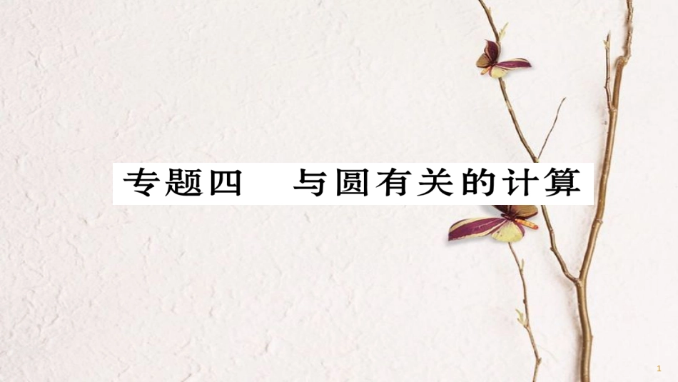 九年级数学下册 期末专题复习 专题4 与圆有关的计算作业课件 （新版）华东师大版_第1页