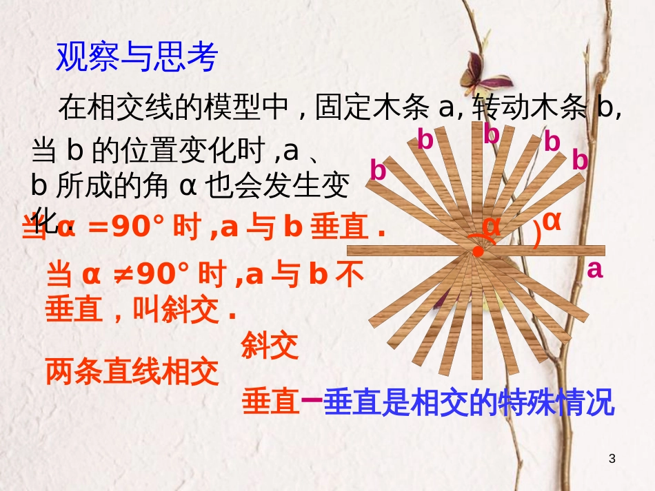 山东省诸城市桃林镇七年级数学下册 第5章 相交线与平行线 5.1 相交线 5.1.2 垂线（1）课件 （新版）新人教版_第3页