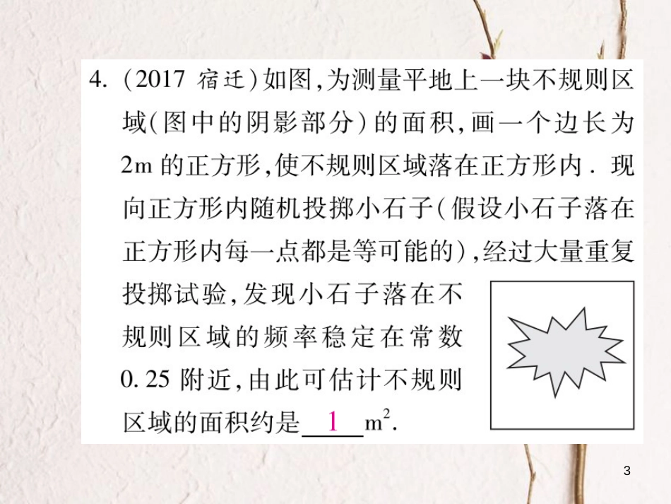 云南省中考数学总复习 第八章 统计与概率 8.2 概率课件_第3页