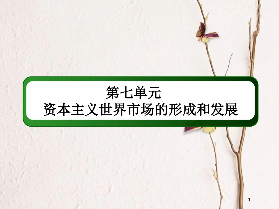 2019版高考历史一轮总复习 第七单元 资本主义世界市场的形成和发展 22 两次工业革命与世界市场的形成课件 新人教版_第1页