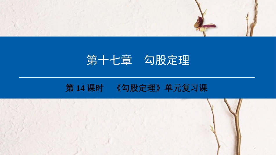 年八年级数学下册 第17章 勾股定理（第14课时）单元复习课课件 （新版）新人教版_第1页