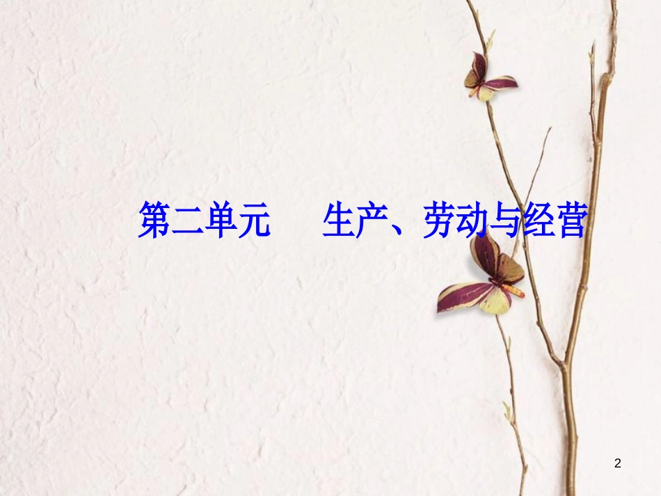 2019版高考政治总复习 第二单元 生产、劳动与经营 第四课 生产与经济制度课件 新人教版必修1_第2页