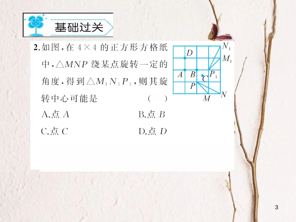 七年级数学下册 10.3 旋转作业课件 （新版）华东师大版_第3页