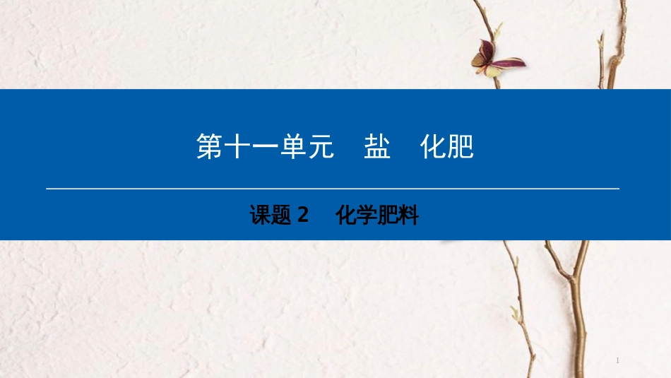 年九年级化学下册 第11单元 盐 化肥 课题2 化学肥料课件 （新版）新人教版_第1页