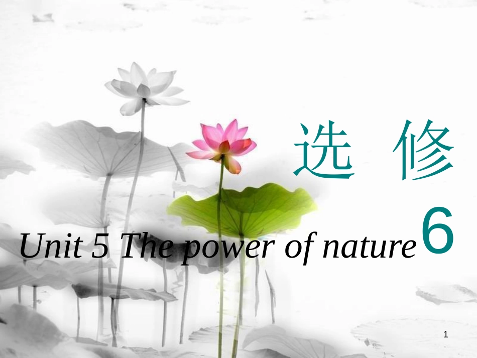 高考英语一轮复习 Unit 5 The power of nature课件 新人教版选修6_第1页