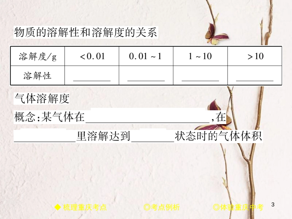 （重庆专版）中考化学总复习 第一篇 教材知识梳理 专题突破 溶解度及溶解度曲线问题课件_第3页