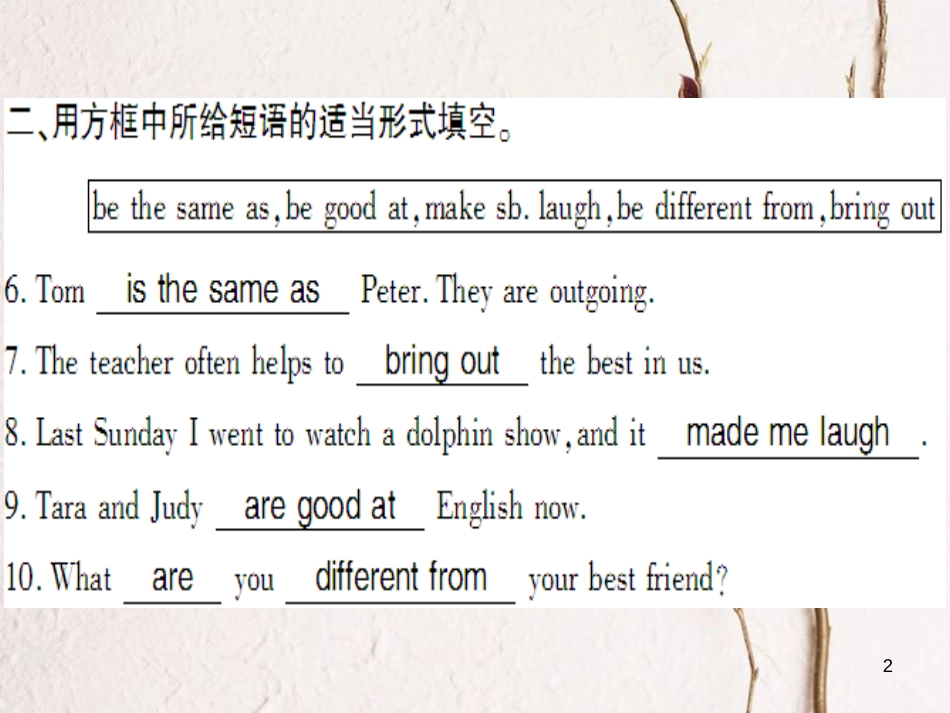 （通用版）八年级英语上册 Unit 3 I’m more outgoing than my sister（第4课时）习题课件 （新版）人教新目标版_第2页