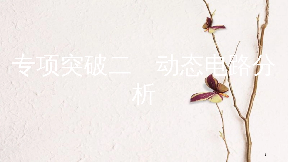 安徽省中考物理一轮复习 模块四 电磁学 专项突破二 动态电路分析课件_第1页