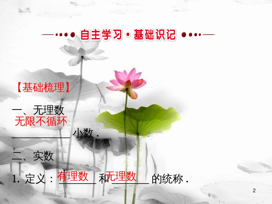 七年级数学下册 第六章 实数 6.3 实数课件1 （新版）新人教版_第2页