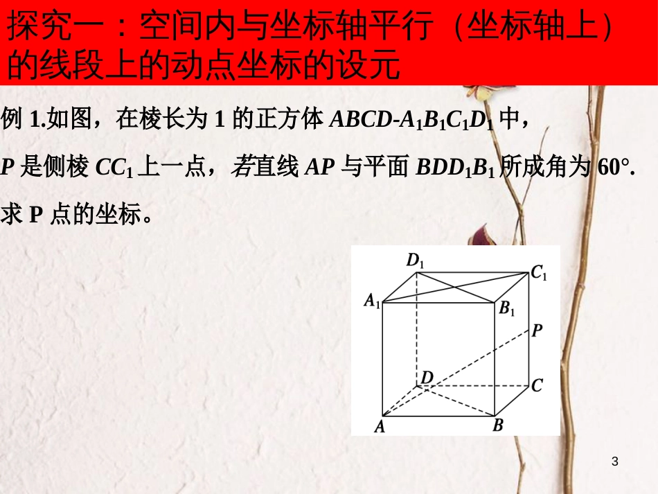 山西省忻州市高考数学专题空间向量复习课件_第3页