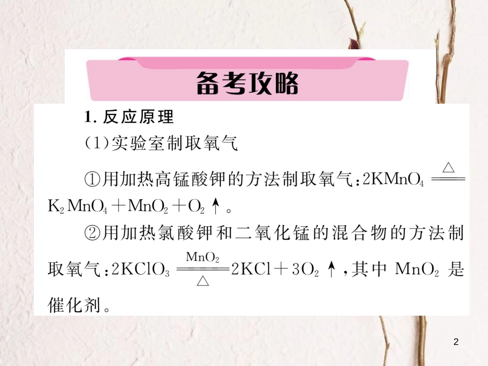 （青海专版）中考化学复习 第2编 重点题型突破篇 专题1 常见气体的制取（精讲）课件_第2页