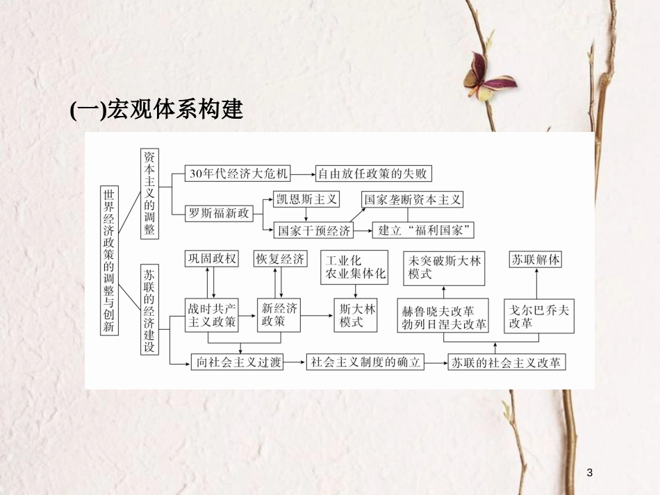 2019届高考历史一轮复习 第九单元 世界资本主义经济政策的调整和苏联的社会主义建设单元整合课件 新人教版_第3页