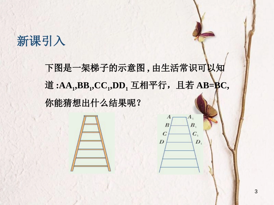 九年级数学上册 第3章 图形的相似 3.2 平行线分线段成比例课件 （新版）湘教版_第3页