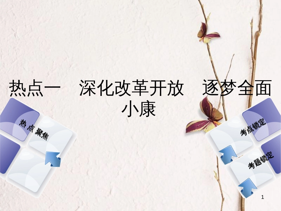 （河北专版）中考政治复习方案 热点专题一 深化改革开放 逐梦全面小康课件_第1页