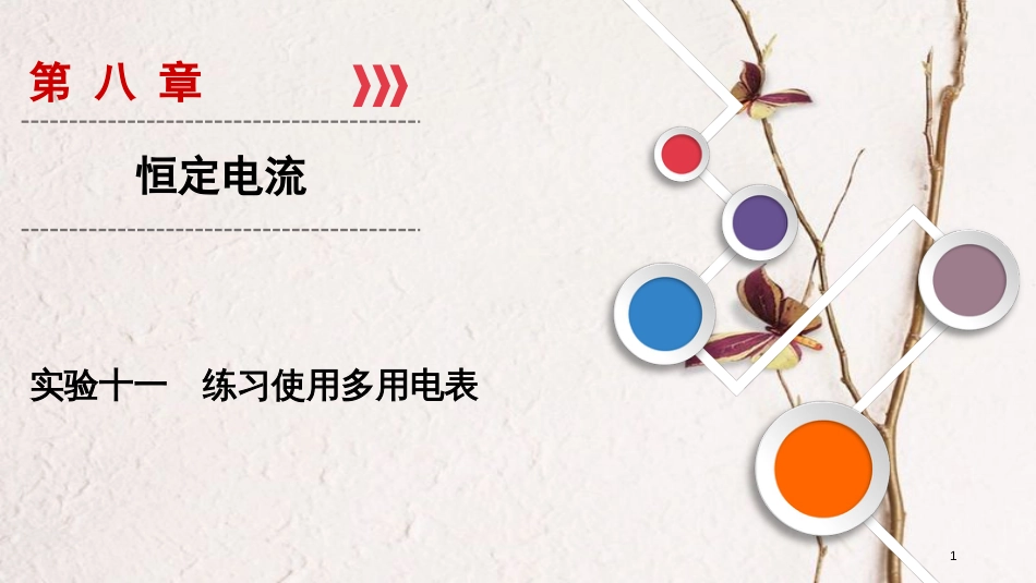 2019年高考物理大一轮复习 实验11 练习使用多用电表课件 新人教版_第1页