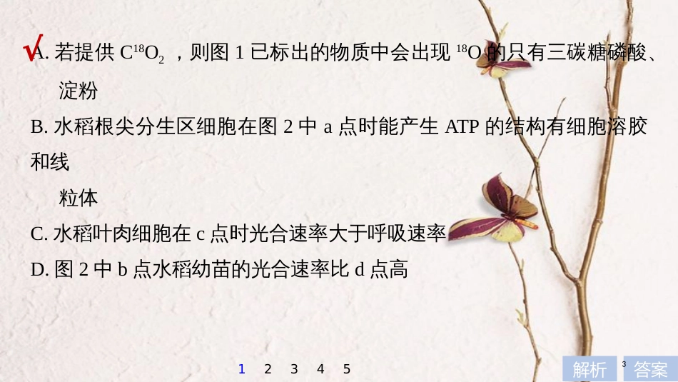 （浙江选考）2019版高考生物一轮总复习 加试题专练（五）课件_第3页