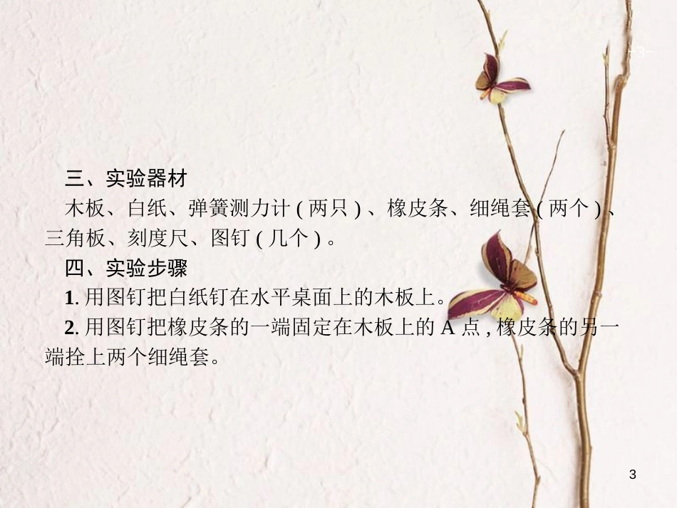 （新课标）2019版高考物理一轮复习 实验3 验证力的平行四边形定则课件_第3页
