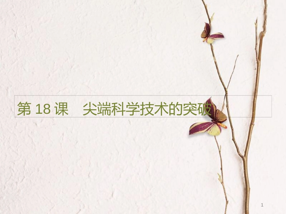 八年级历史下册 第四单元 国防建设与科技文化的发展 第18课 尖端科学技术的突破课件 北师大版_第1页