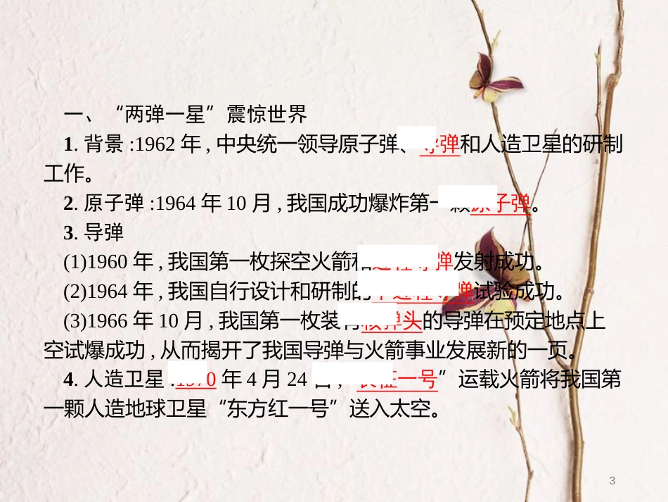 八年级历史下册 第四单元 国防建设与科技文化的发展 第18课 尖端科学技术的突破课件 北师大版_第3页