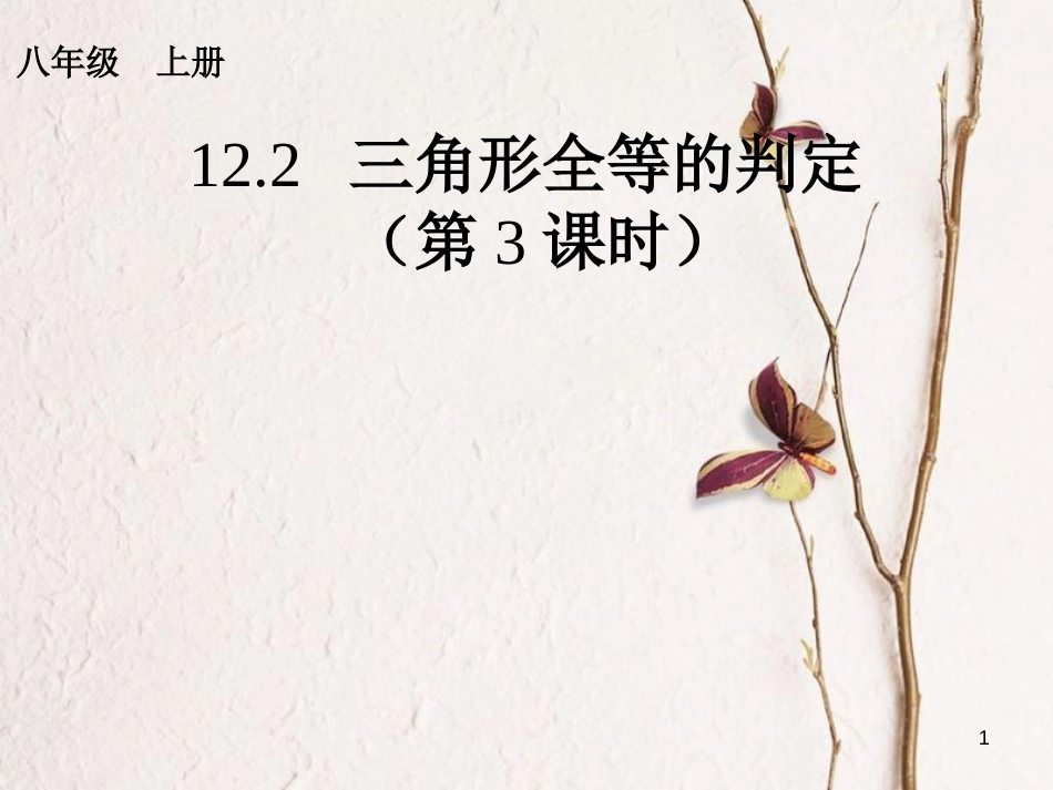 学年八年级数学上册 12.2 三角形全等的判定（第3课时）课件 （新版）新人教版_第1页