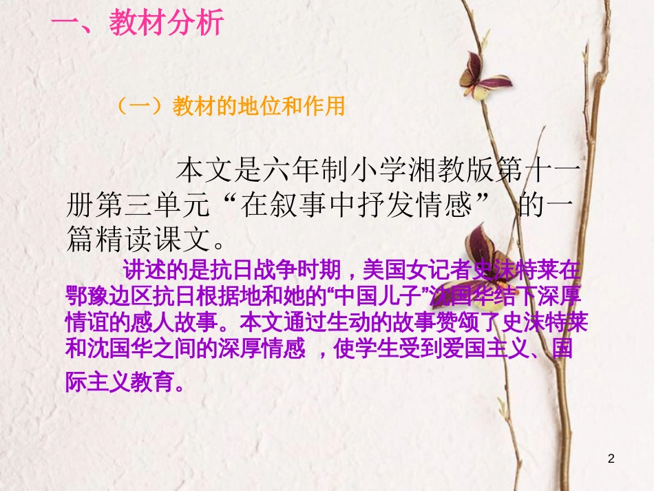 六年级语文上册 第三单元 史沫特莱的“中国儿子”课件2 湘教版_第2页