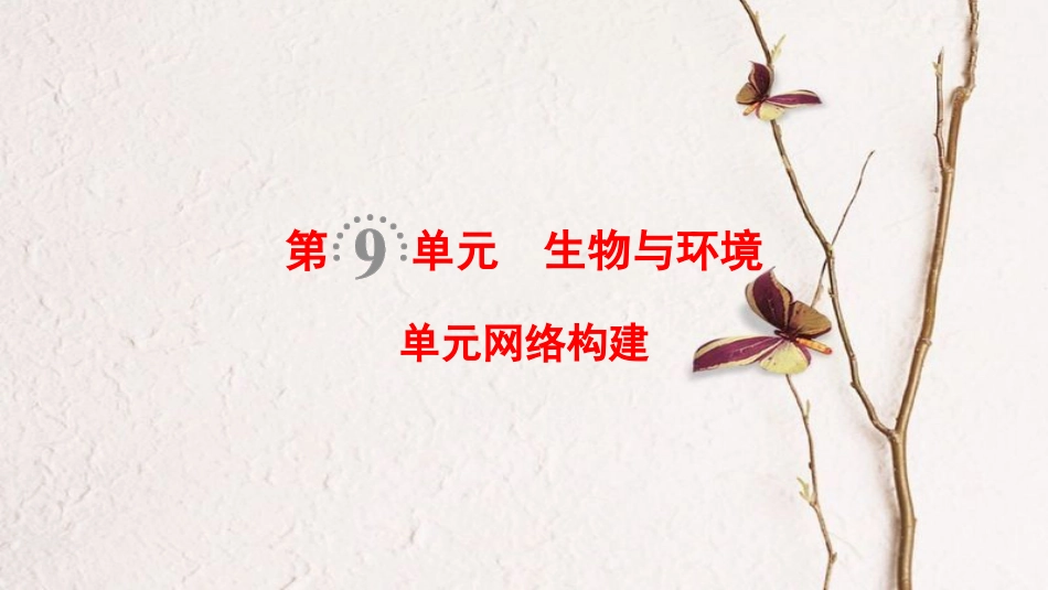 （全国版）2019版高考生物一轮复习 第9单元 生物与环境单元网络构建课件_第1页