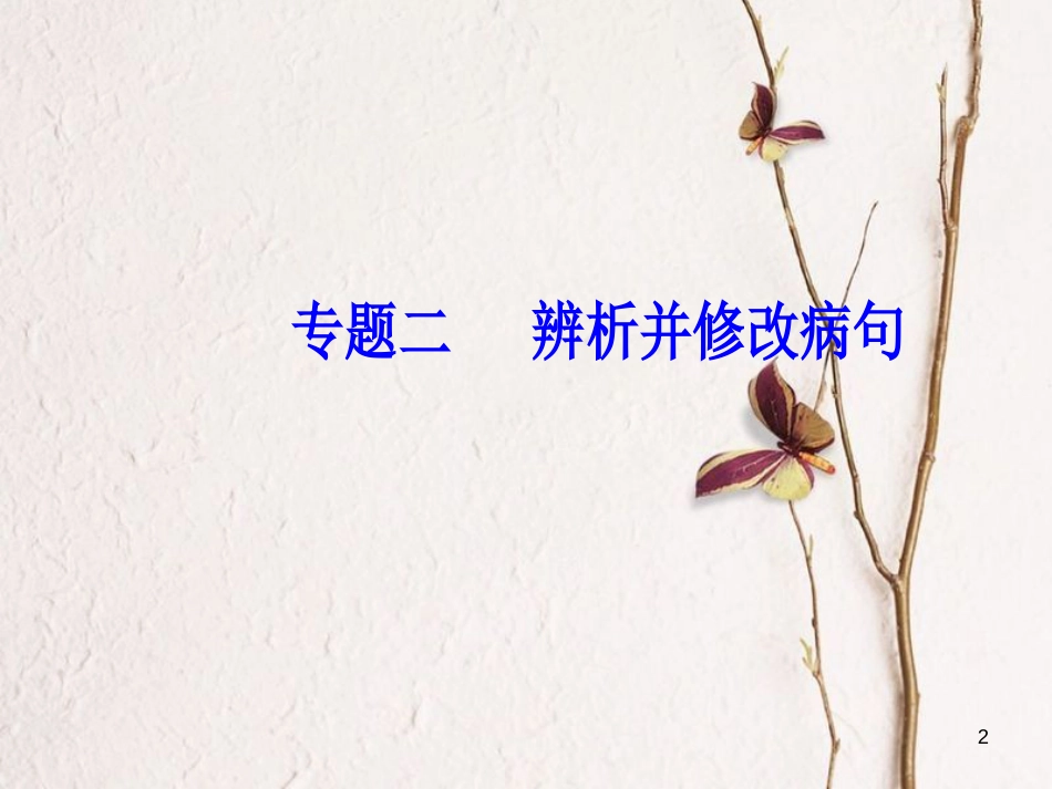 2019版高考语文总复习 第一部分 语言文字应用 专题二 辨析并修改病句课件_第2页
