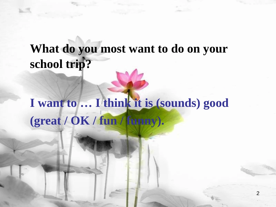 七年级英语下册 Unit 11 How was your school trip Section B Period 1（1a-2c）课件 （新版）人教新目标版_第2页