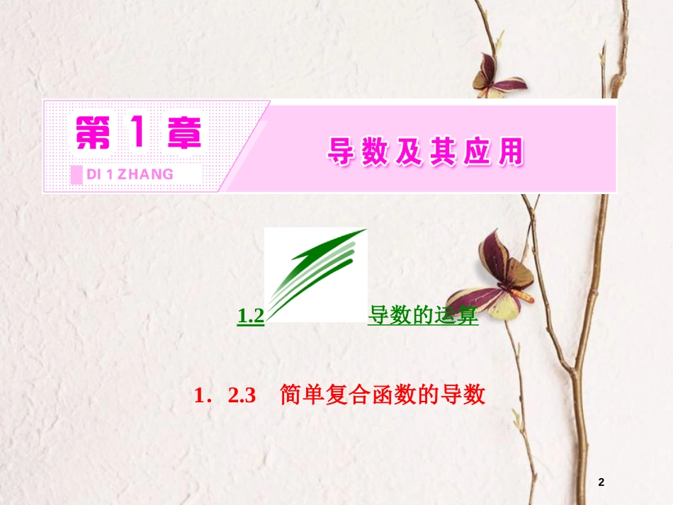 高中数学 第一章 导数及其应用 1.2 导数的运算 1.2.3 简单复合函数的导数课件 苏教版选修2-2_第2页