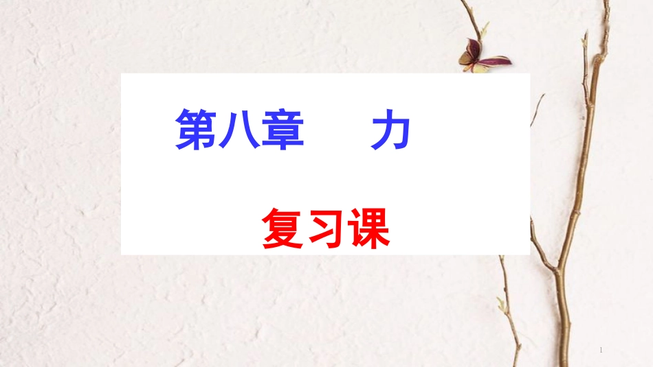 八年级物理下册 第八章 力复习课件 （新版）苏科版_第1页