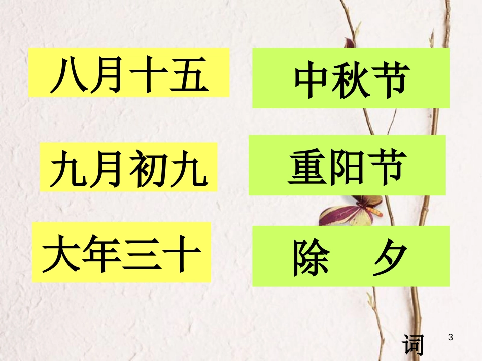 二年级语文下册 识字一《传统佳节》教学课件 西师大版_第3页