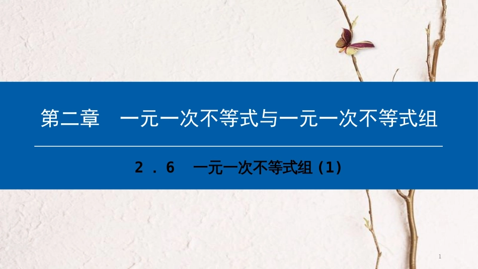 八年级数学下册 第二章 一元一次不等式与一元一次不等式组 2.6 一元一次不等式组（1）典型训练课件 （新版）北师大版_第1页